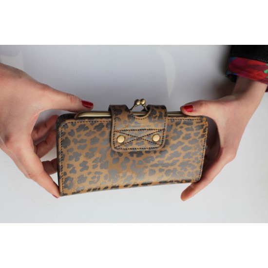 Evanna Large Clip Wallet Leopardprint